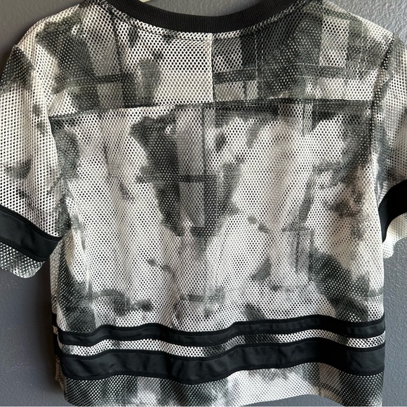 Rebecca mink off tye dye white mesh football crop jersey oversized 4 FR 40 - Picture 5 of 8